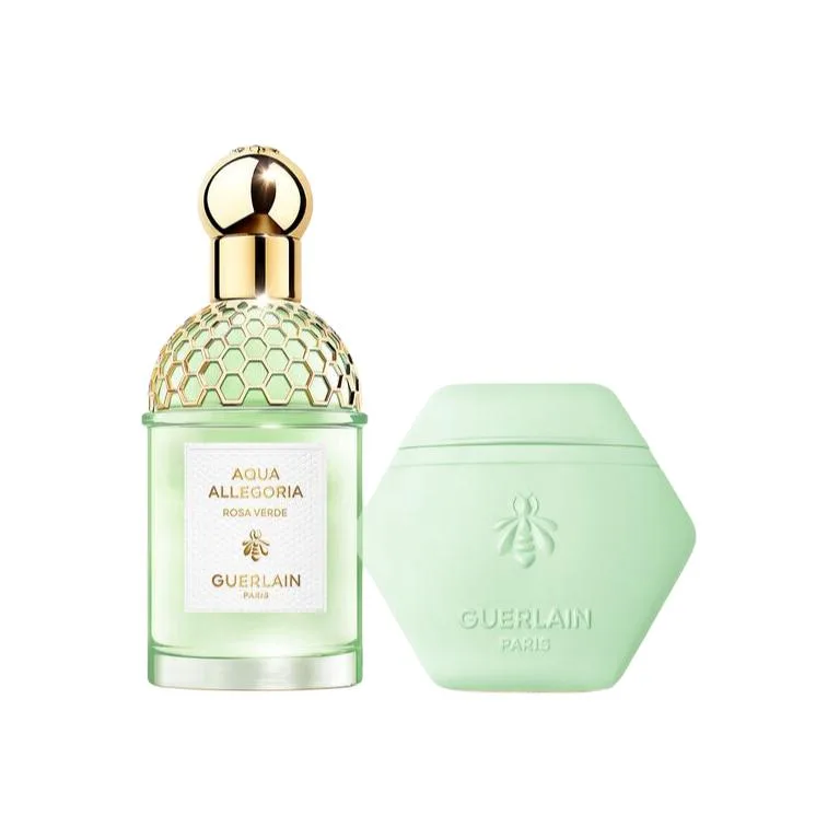 GUERLAIN Набор парфюмированного крема для рук Aqua Allegoria Refreshing Rose и туалетной воды Iris Musk, Two-Piece Set: ROSA VERDE 75ml Perfume+ROSA VERDE 50ml Hand Cream