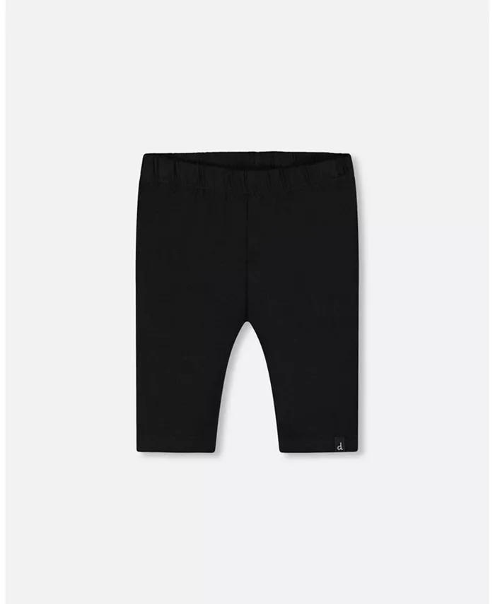 

Короткие леггинсы для байкеров из органического хлопка для больших девочек, черные Deux par Deux, черный