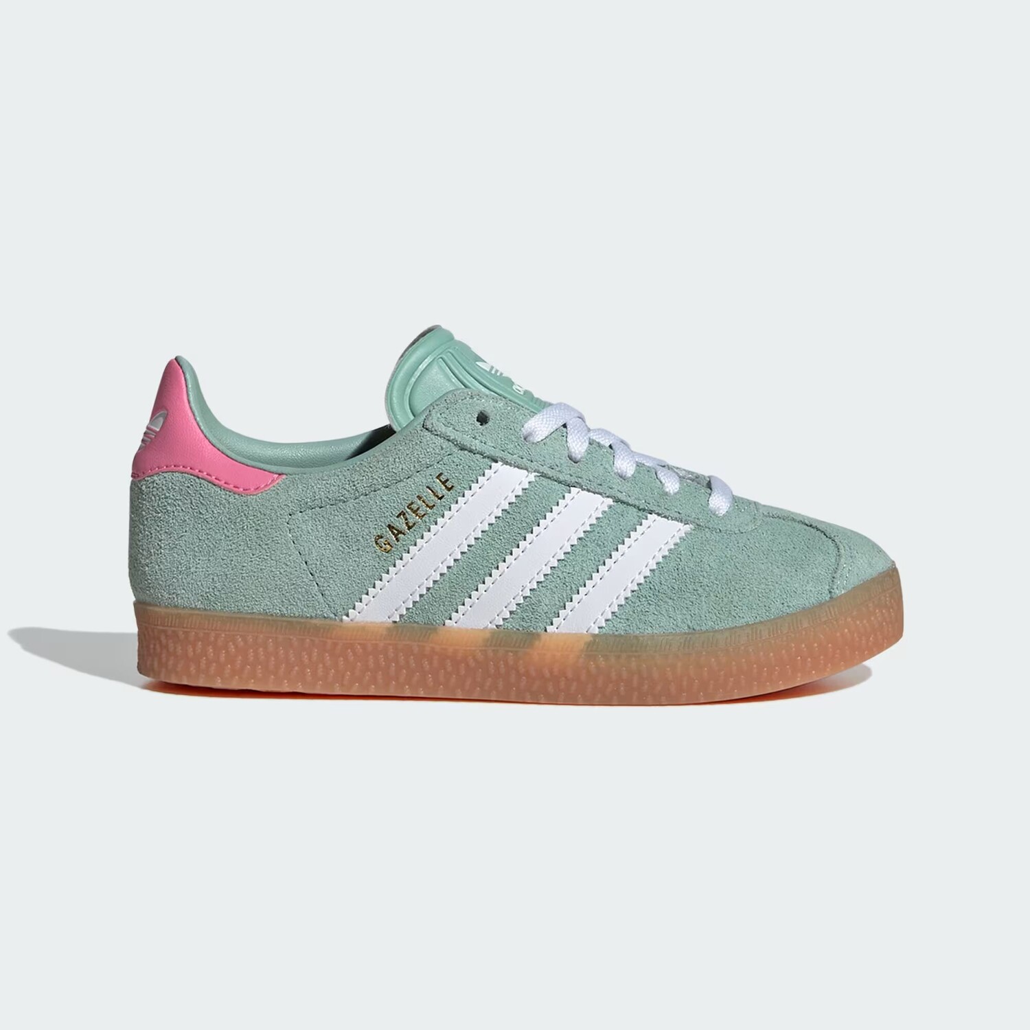 

Кроссовки Gazelle Детские Adidas, цвет Hazy Green/Cloud White/Bliss Pink