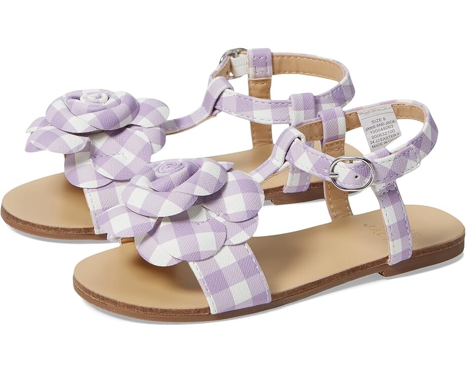 

Сандалии Janie and Jack Gingham Flower Sandal, разноцветный