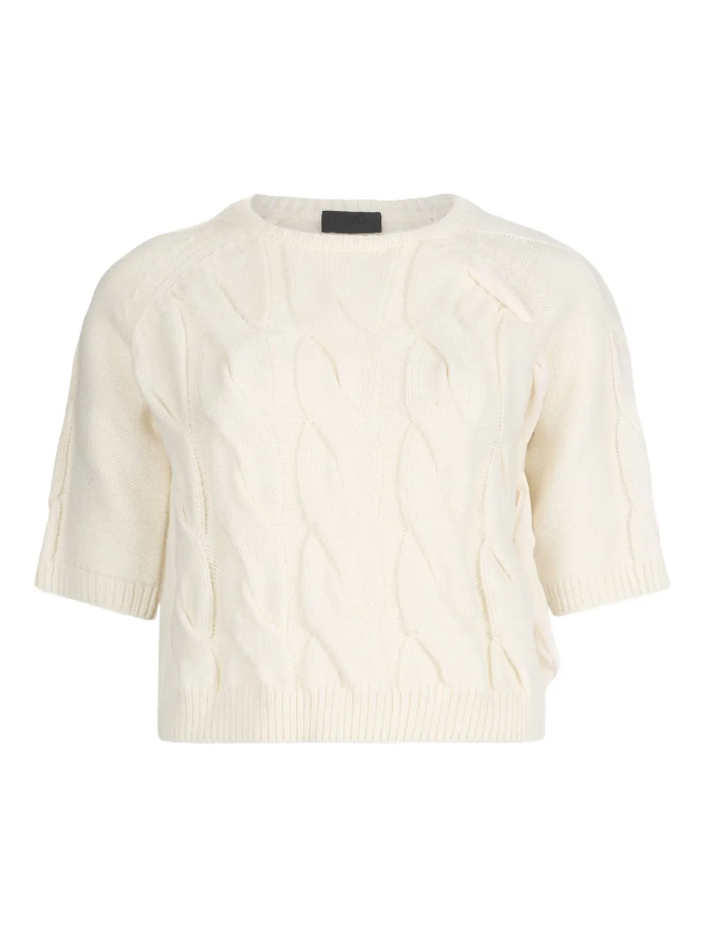 

Джемпер с арановой вязкой и рукавами-реглан Liu Jo, белый