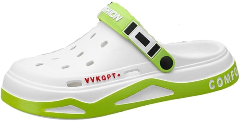 

Мужские слайды EVA, повседневные шлепанцы с графическим рисунком, удобные спортивные сандалии для улицы с мягкой подошвой, дышащей стелькой и внутренним материалом из EVA Clolinde, зеленый