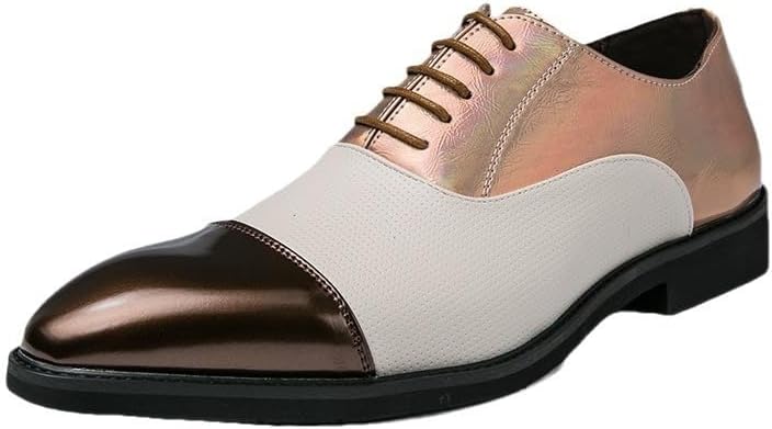 

Мужские классические туфли Оксфорды для работы в офисе, с заостренным носком, для свадьбы и вечеринок Waolsu, белый/фиолетовый