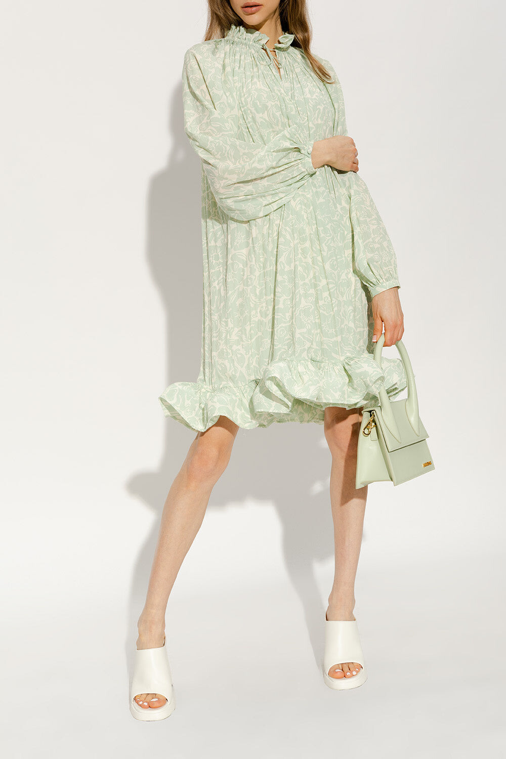 Новые белые женские туфли на каблуке Proenza Schouler, белый — фото 2