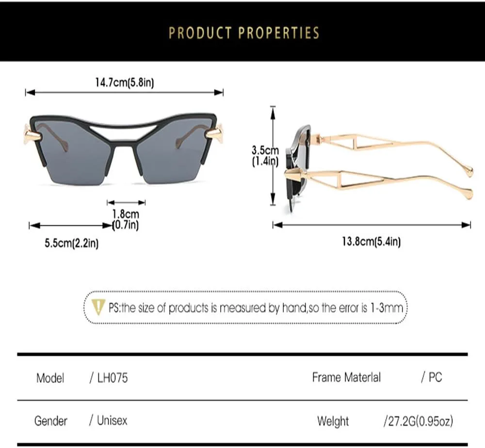 

Модные солнцезащитные очки «кошачий глаз» для женщин и мужчин, роскошные линзы, металлическая оправа, универсальные очки с защитой от УФ-излучения UV400 TYUVIVO, C5