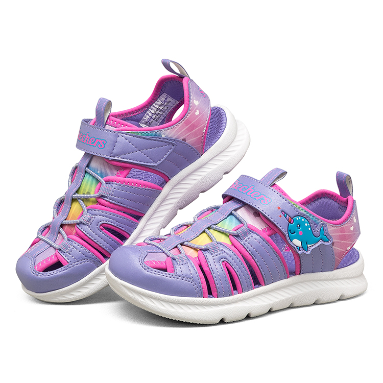 Skechers Детские сандалии фиолетового цвета для подростков — фото 3