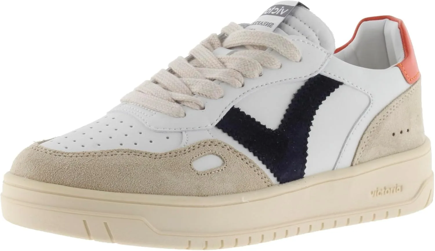 Кроссовки Victoria Low-Top Unisex Seul Leather Effect & Colored & Split Leather Parts in Contrast 1257101 для взрослых, оранжевый