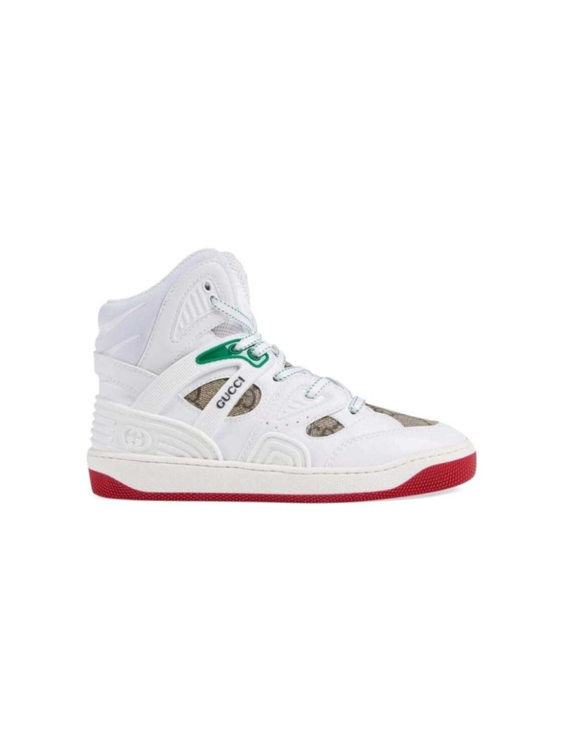 

Gucci Kids кроссовки Basket на шнуровке, белый