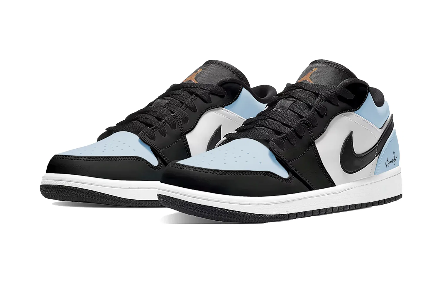Кроссовки баскетбольные низкие Jordan Black Light Blue/White — фото 4