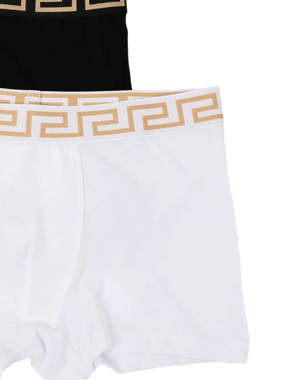 Трусы из жаккардовой ткани с геометрическим принтом (комплект из двух штук) Versace Kids, белый — фото 3