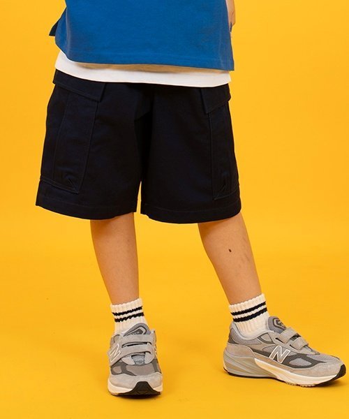 Хлопковые твиловые шорты-карго GLAZOS, Navy blue