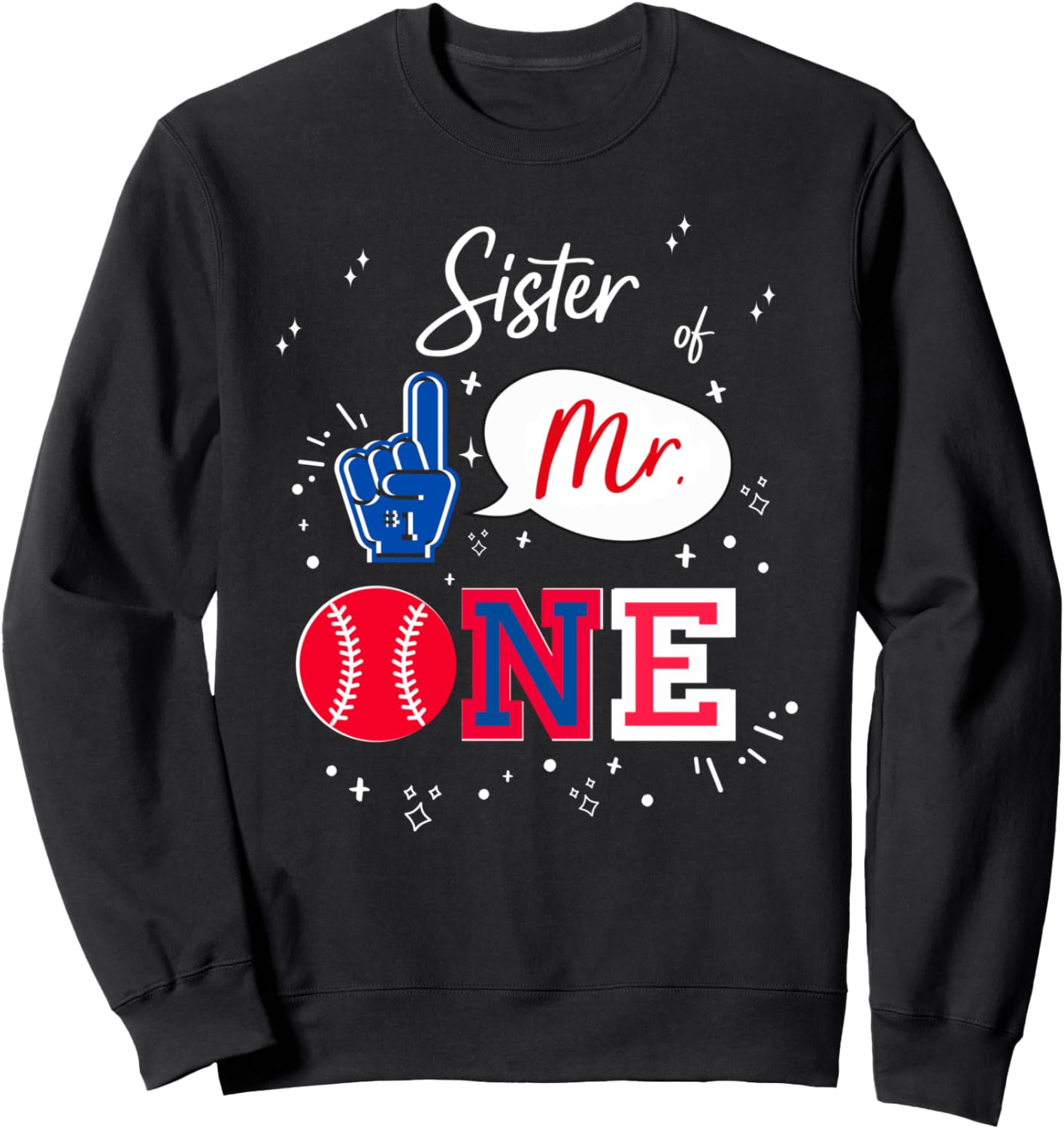 

Толстовка для вечеринки в честь первого дня рождения мальчика, которому исполнился год. Бейсбольная тематика Family Look Blue Red Sport Theme Decorations Gifts, черный