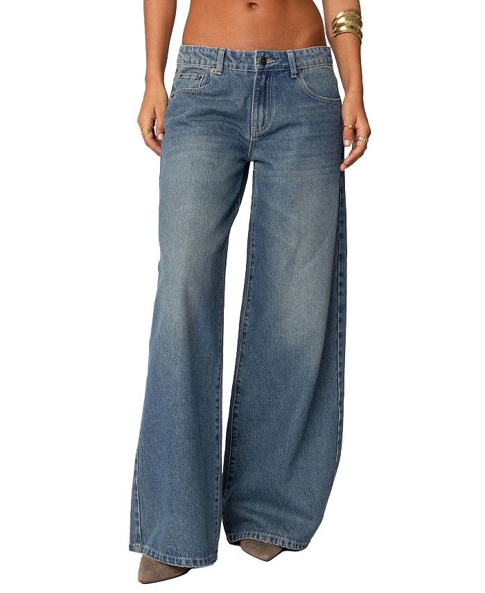 

Джинсы Vyxen Vintage Washed Low Rise Edikted, синий