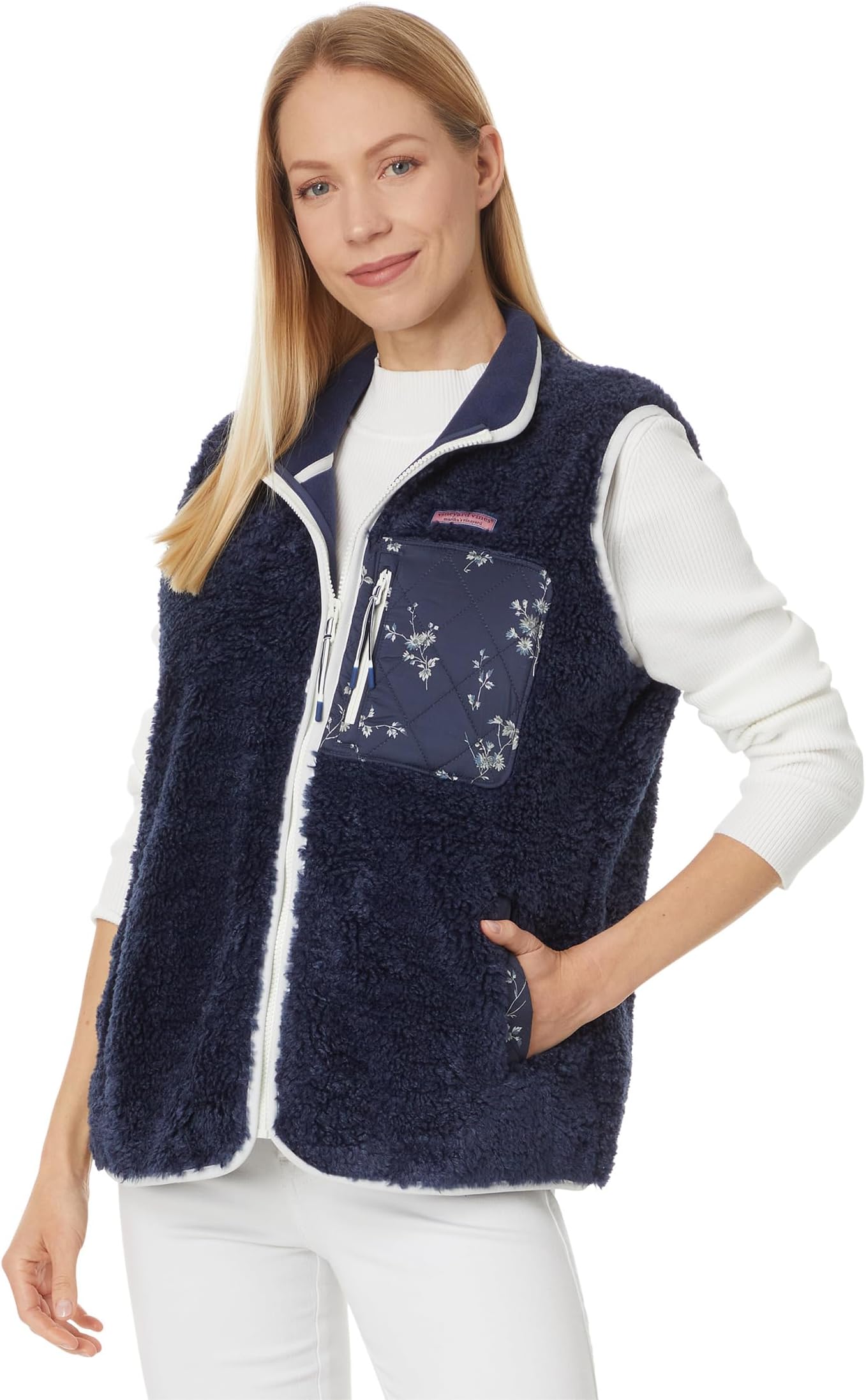 

Жилет Vineyard Vines Full-Zip Vest, цвет Nautical Navy