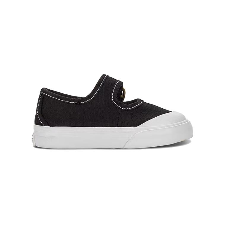 Низкие детские туфли Мэри Джейн для младенцев и малышей Vans, черный/белый — фото 2
