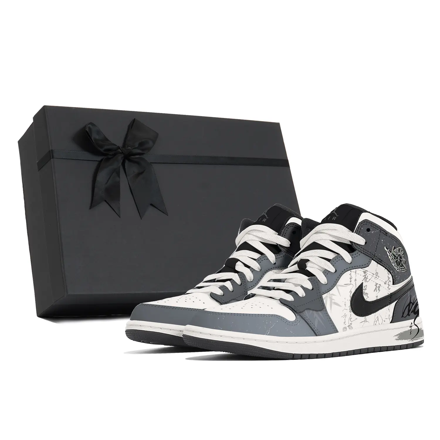 

Jordan Air 1 устойчивые к истиранию кроссовки mid топ мужские gray blue