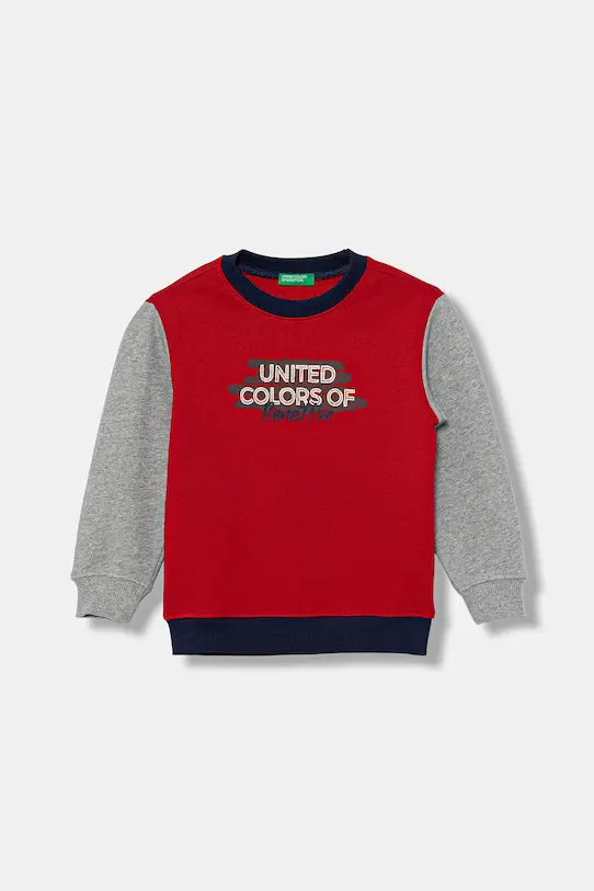

Детская хлопковая толстовка United Colors Of Benetton, красный