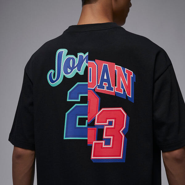 Футболка Air Jordan Oversized Crew T-Shirt 'Black', черный — фото 3