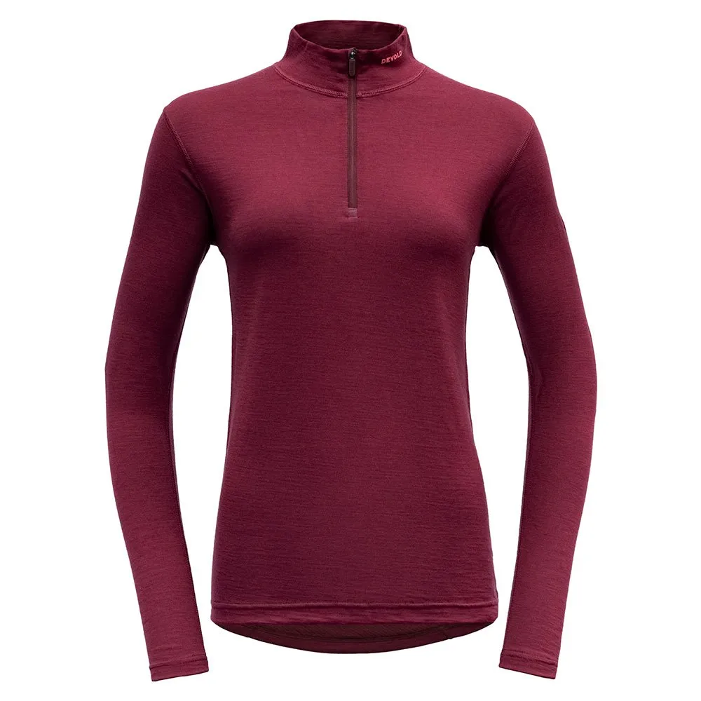 

Лонгслив DEVOLD OF NORWAY Breeze Merino 150 half zip, красный