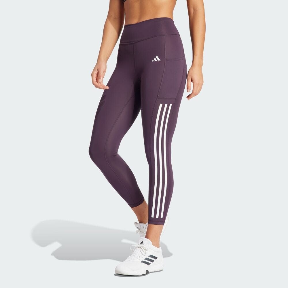 

Тайтсы Adidas OPTIME Three Stripes Full Length Leggings, цвет Aurora Black