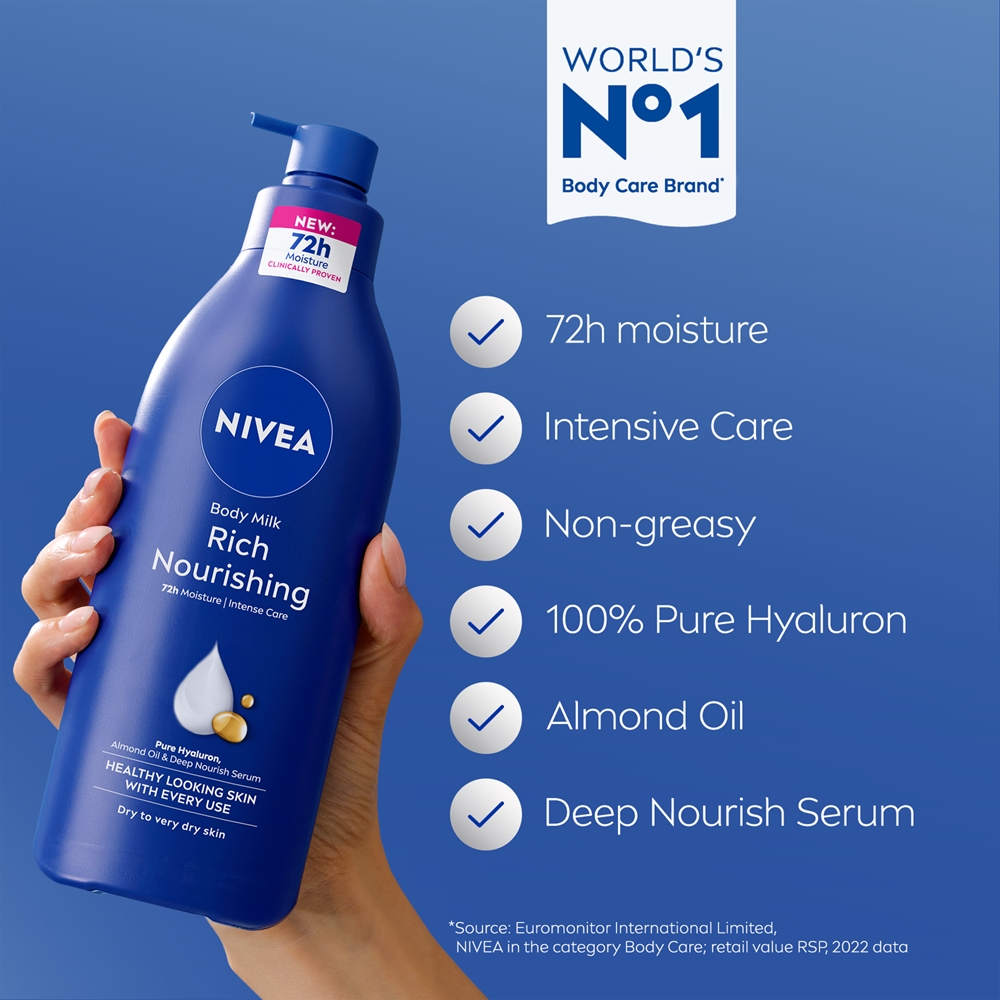 Питательный лосьон для тела с молочком для тела Nivea, 625 мл — фото 4