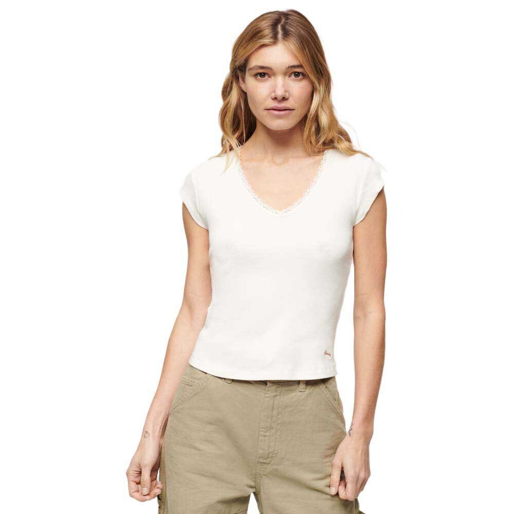 

Футболка с коротким рукавом Superdry Essential Lace Trim, белый