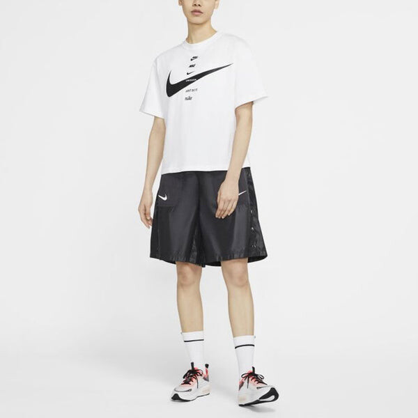 Футболка как w спортивная одежда swsh топ ss Nike, белый — фото 3