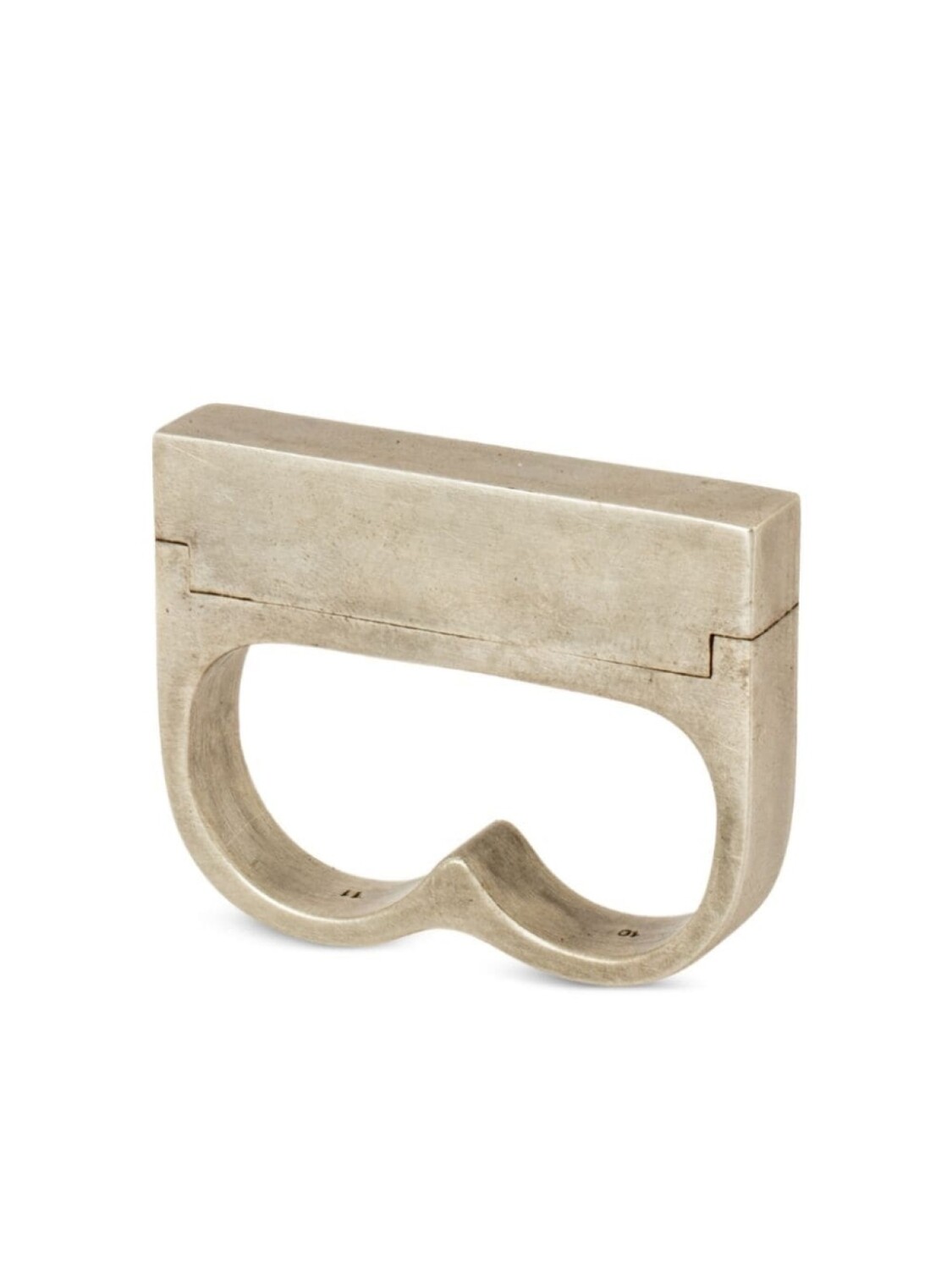 

Серебряное кольцо Plate Double Cuboid Parts of Four, серебряный