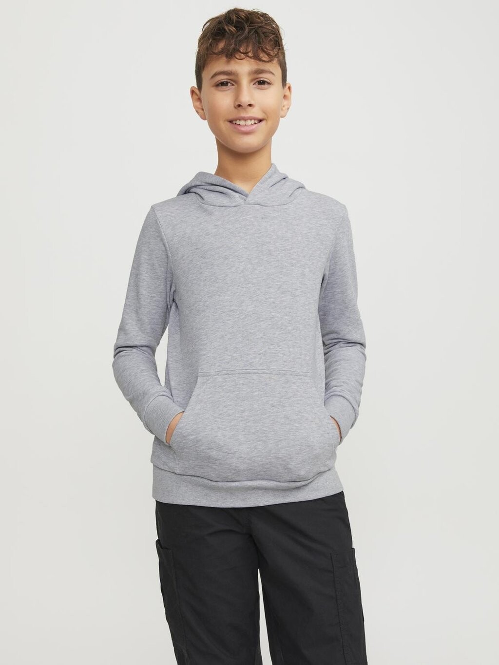 

Толстовка JJEBRADLEY HOOD Jack & Jones Junior, цвет light grey melange