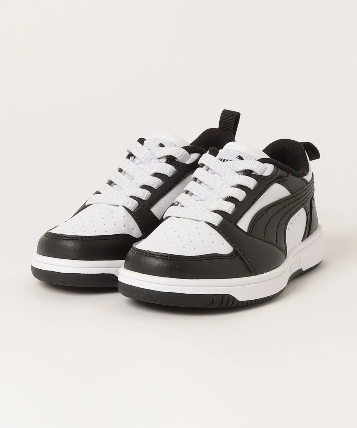 Детские кроссовки PUMA Rebound V6 Low PS чёрно-белые