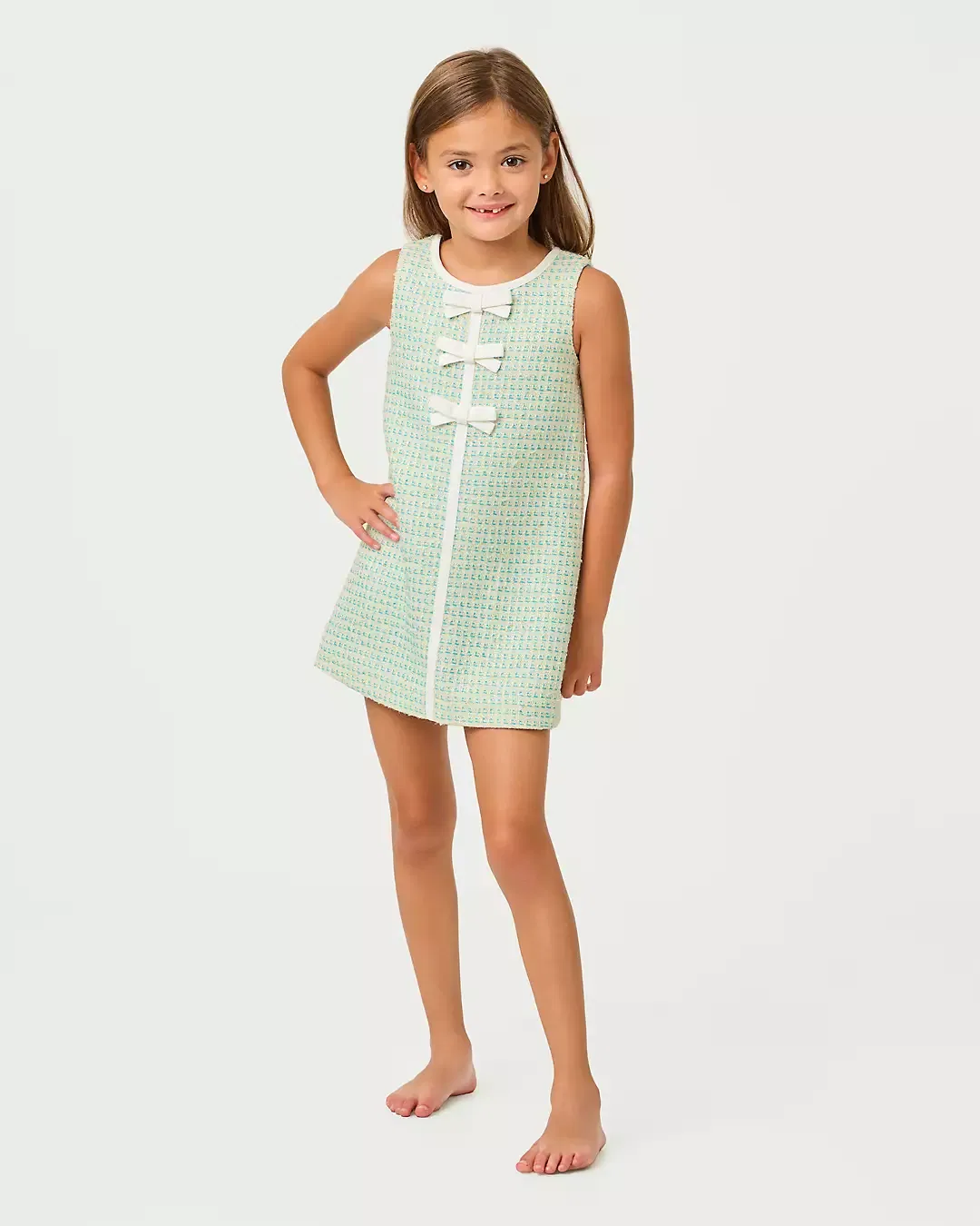 Мини-платье-футляр Aria для девочек Lilly Pulitzer, Capri Blue Fantasy Boucle