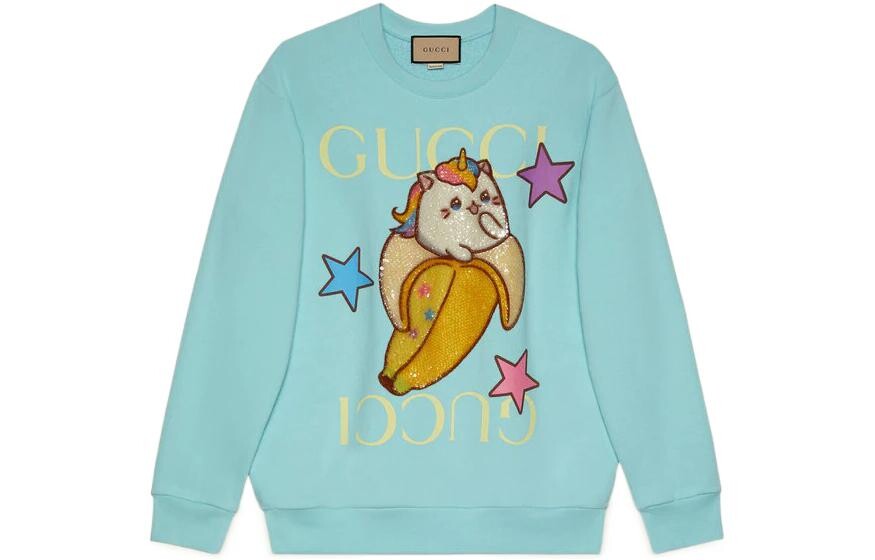 

Толстовка женская Gucci x Bananya Printed, синий