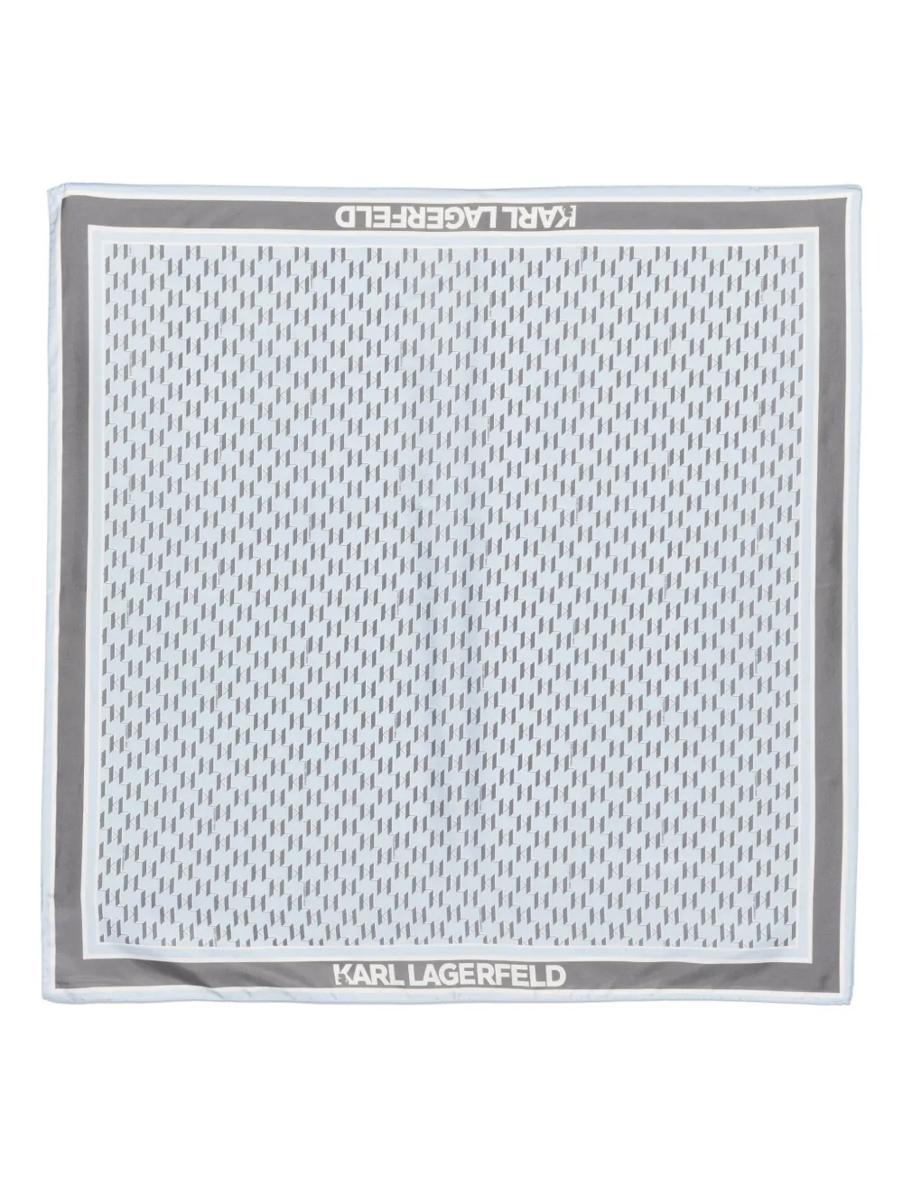 

Шелковый шарф с монограммой KARL LAGERFELD, синий