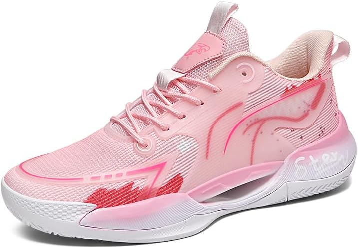 

Мужские баскетбольные кроссовки высокой производительности с стильным дизайном, дышащие и поддерживающие спортивные кроссовки для игры на площадке Pilluren, розовый