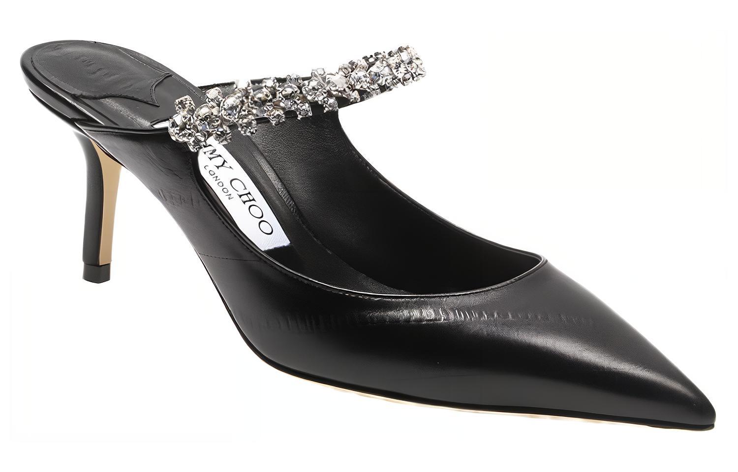 Бинг 70 мм мюли с кристаллами Jimmy Choo, черный — фото 2