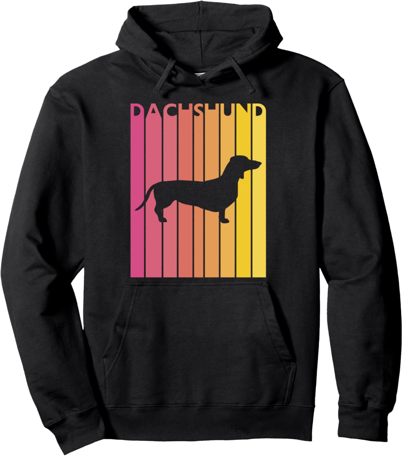

Ретро-худи в винтажном стиле с изображением таксы, подарок для любителя собак, черный Shirtbooth: Dachshund