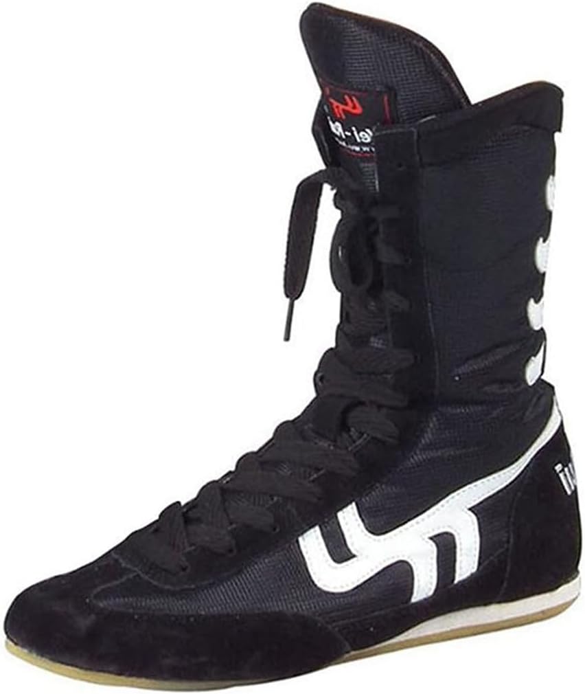 

Мужские кикбоксинг кроссовки, сетчатые боевые спортивные тренировочные ботинки для молодежи и взрослых, легкие боксерские кеды Ukuboxbag, черный