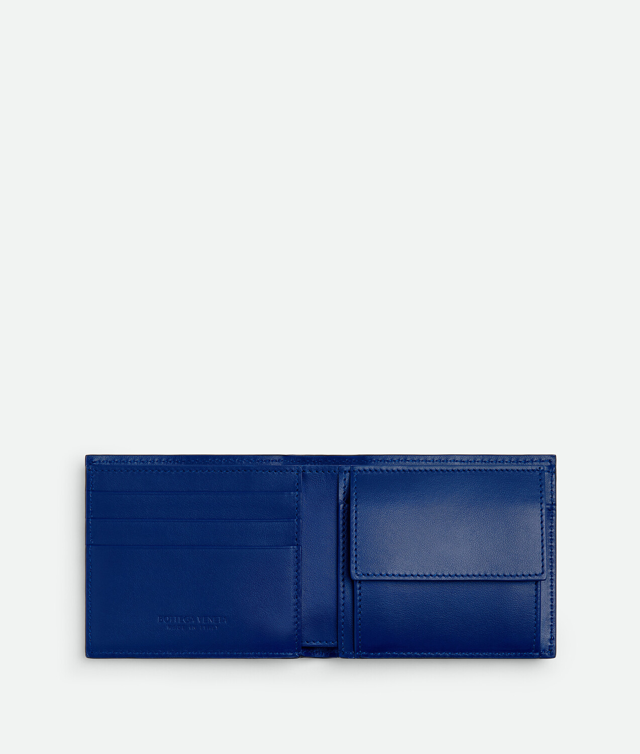 Сложенный надвое кошелек cassette с отделением для монет BOTTEGA VENETA, королевский синий/ночной — фото 2