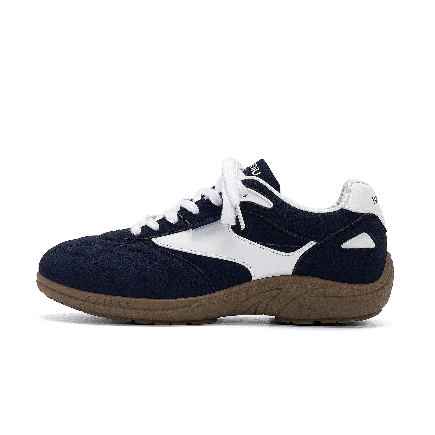 

HUANQIU Кроссовки мужские низкие для скейтбординга Niche PU Coverage Lightweight Height Increasing темно-синие