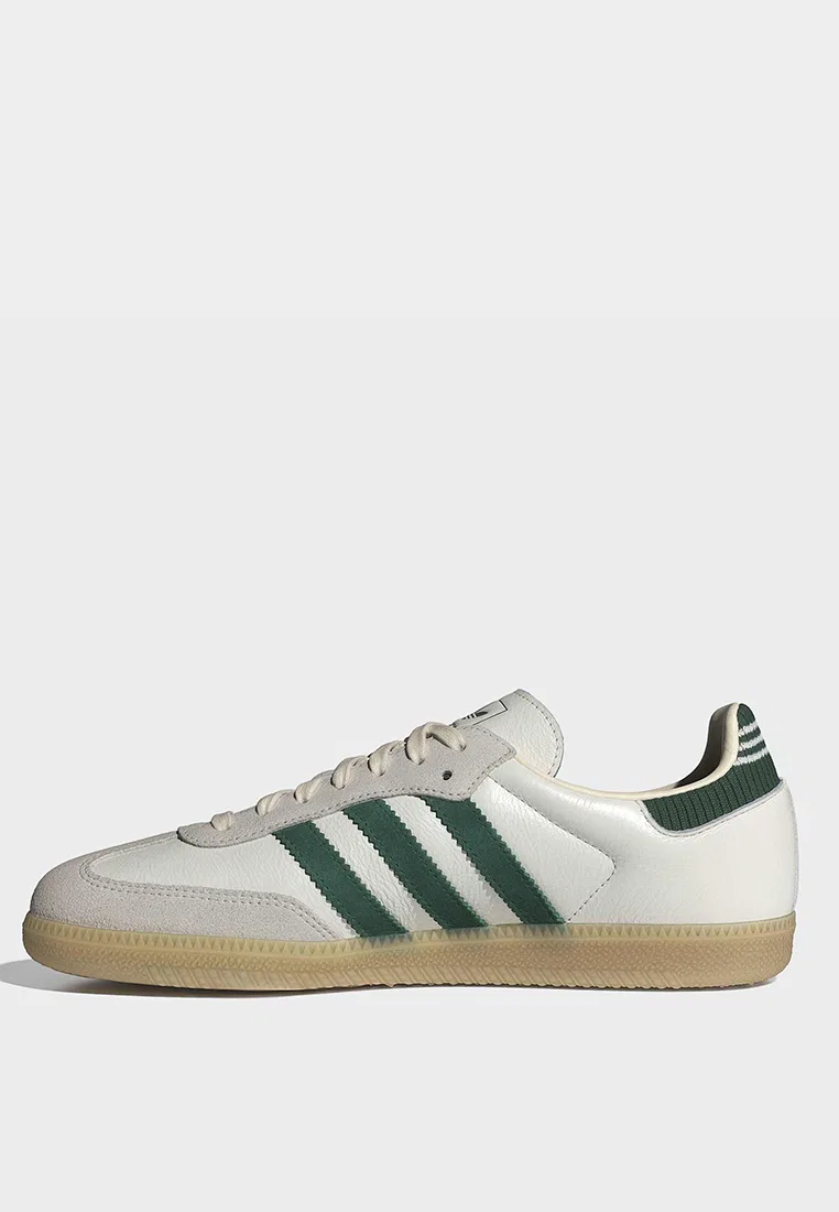 Кроссовки, повседневные, Samba OG, Adidas, белый/зеленый — фото 4