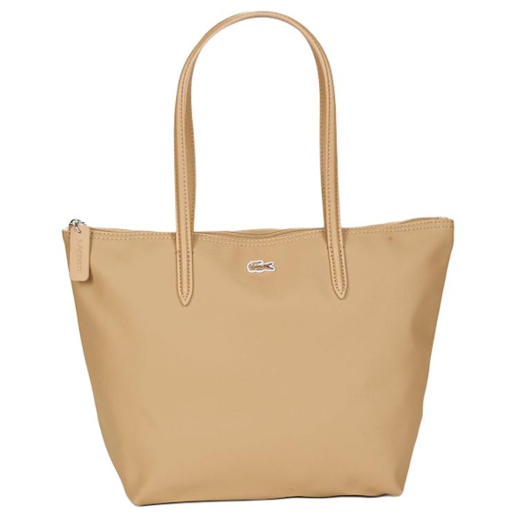 

LACOSTE Кожаная женская сумка через плечо бежевая, Beige