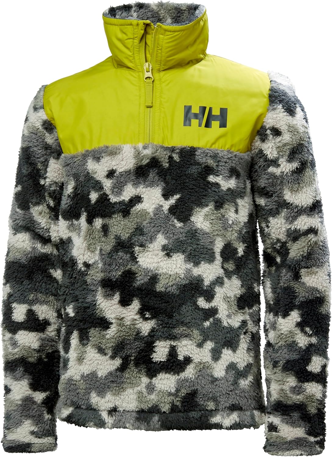 

Helly-Hansen unisex-child Helly Hansen Junior's Champ 1/2 Zip Fleece Midlayer, 876 Concrete Aop