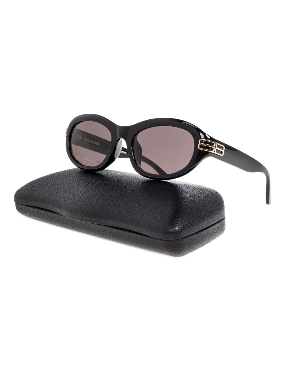 Солнцезащитные очки в овальной оправе с логотипом Balenciaga Eyewear, черный — фото 2
