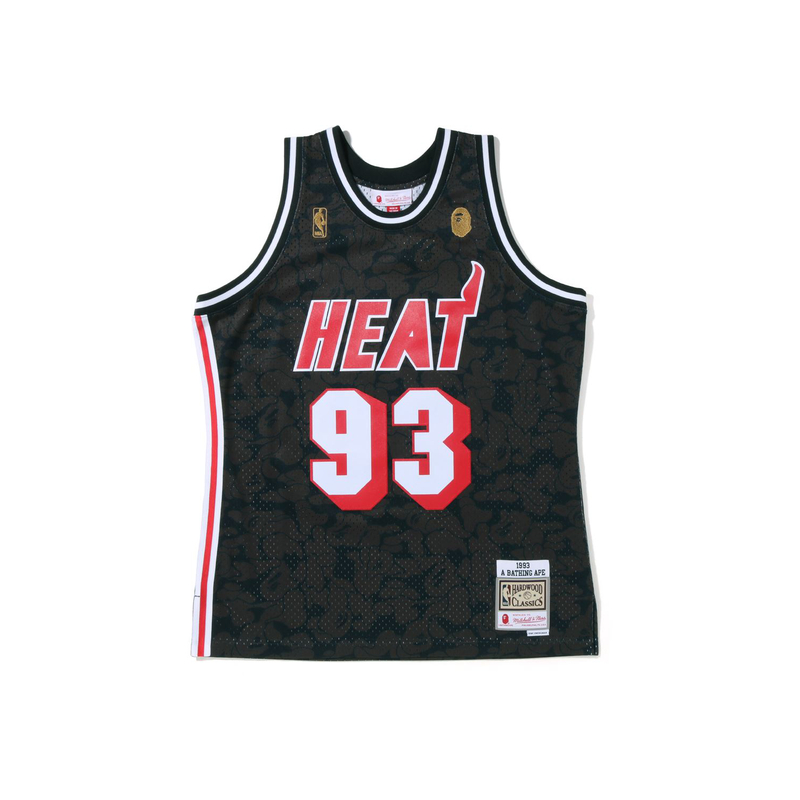 

Майка Bape X Mitchell & Ness Miami Heat A BATHING APE, Black BKX