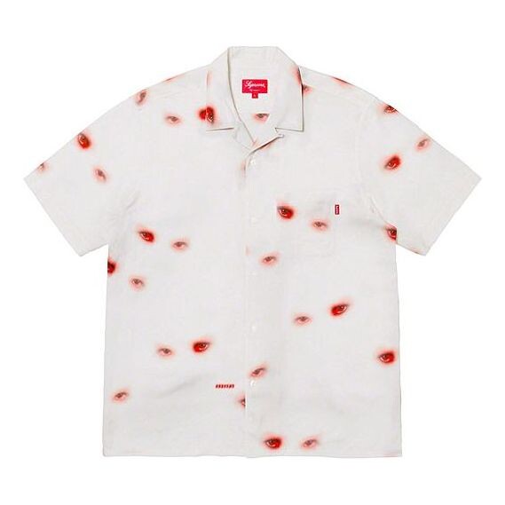 

Рубашка eyes rayon shirt 'off white' Supreme, белый