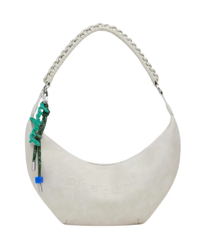 

Стильная полиуретановая сумка на молнии Desigual, белый