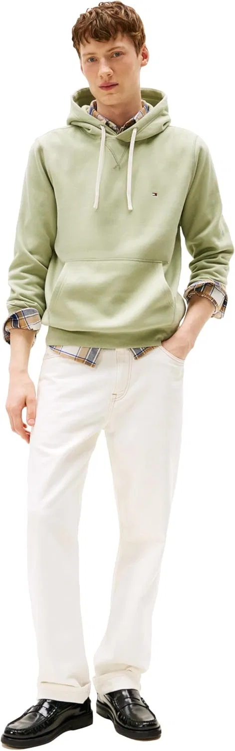 Толстовка с капюшоном на молнии, флисовая, Tommy Hilfiger, Earth Sage — фото 3