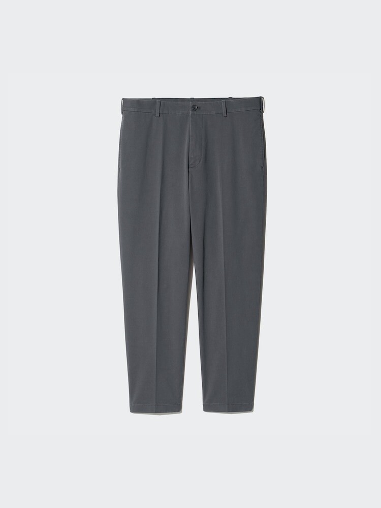 

Удобные брюки до щиколотки хлопковые, длинные Uniqlo, цвет 08 серый