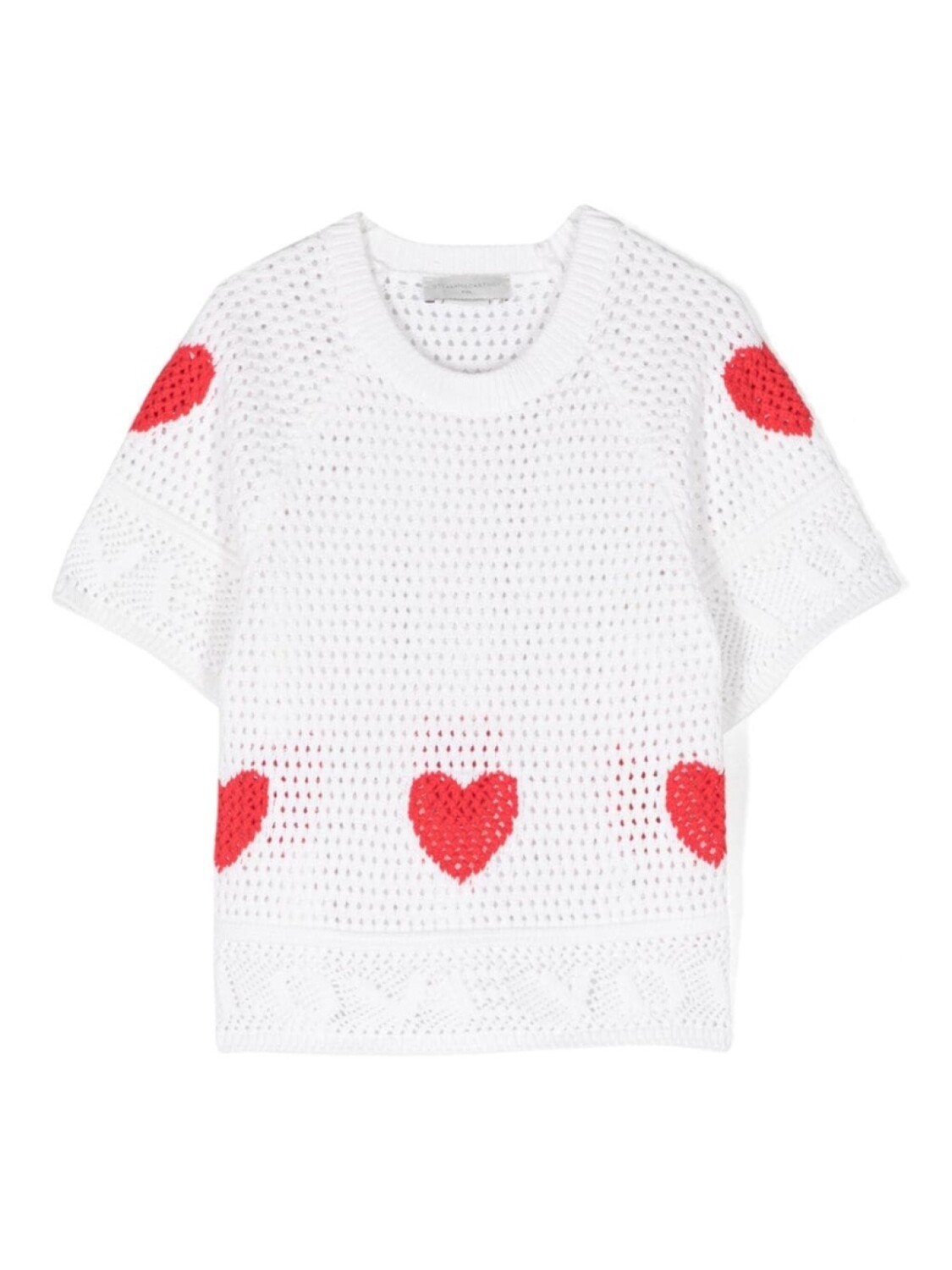 

Stella McCartney Kids футболка I Love You в технике кроше, белый