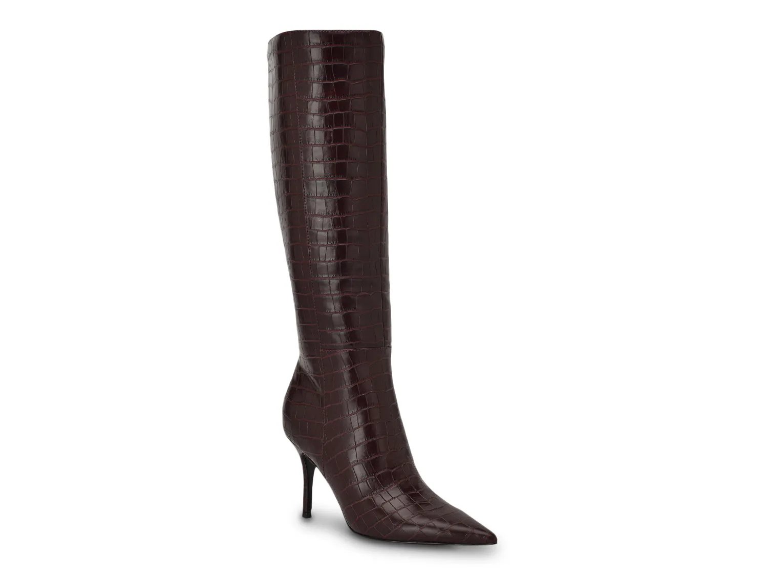 Ботинки Guess Gressa Wide Calf Boot, Wine Croc Print